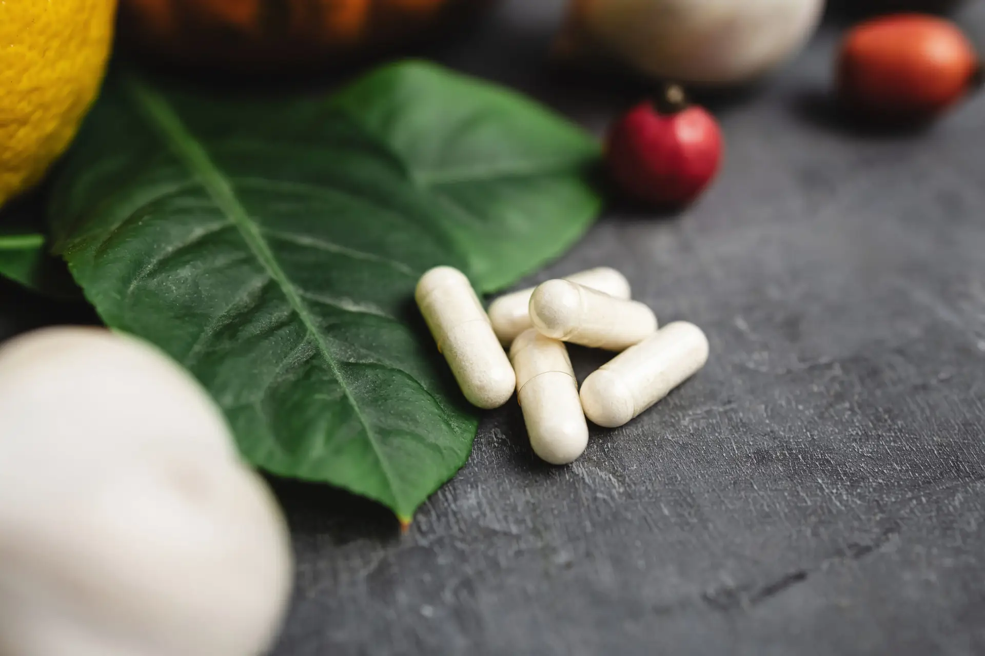 supplements on table